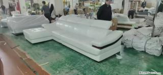 【大厂仿真皮沙发】实木框架，高回弹海绵45密度。全新包装，质量非常好，3.6米右贵妃 - 盘锦28生活网 pj.28life.com